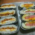 ののかーにゃ's cooksnap of when they made 鶏そぼろでおにぎらず.
