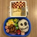 ツルコ's cooksnap of when they made ハロウィンに♪Wジャックおにぎりのお弁当.