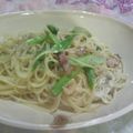きゅーい's cooksnap of when they made キャベツとクリームチーズのパスタ.