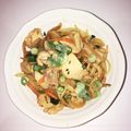 emicco121's cooksnap of when they made 蒸し鶏とホウレン草の柚子胡椒パスタ.