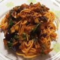 ☃ハチ☃'s cooksnap of when they made 市販ソースで簡単！なすのミートスパゲティ.