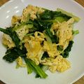ももののは's cooksnap of when they made 小松菜と玉子の炒めもの.