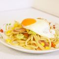 ななクレープ's cooksnap of when they made みそバターの焼きうどん.