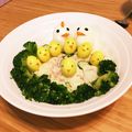 いくみんち☆'s cooksnap of when they made お誕生日に♪ニワトリ家族のにぎやかサラダ.