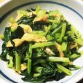 ビィオロン's cooksnap of when they made 大根葉と油揚げのごま油炒め.