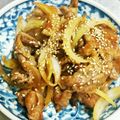 myとんすけ's cooksnap of when they made 玉ねぎも一緒に✿ピリ辛スタミナ生姜焼き.