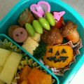 ゆーのりん☆'s cooksnap of when they made 南瓜煮物で簡単カワイイ♪ハロウィン弁当.