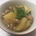 クックI6NLMD☆'s cooksnap of when they made 簡単＊じゃがいも鶏そぼろ煮.