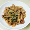 amjkao's cooksnap of when they made 豚肉とネギの甘辛炒め.