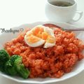 ねっちゃんっ's cooksnap of when they made 鶏ひき肉とゆで卵のトマトごはん♬.