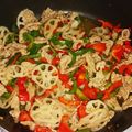 あきのすけ♪'s cooksnap of when they made しゃきしゃきレンコンとピーマン豚肉炒め.