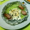 抹茶☆あいす's cooksnap of when they made ◎簡単◎卵ともやしのホイル包み蒸し.