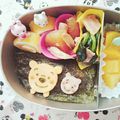 ✖kuu✖'s cooksnap of when they made ツムツム プーさん⭐簡単キャラ弁⭐.
