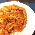 aoikitchen's cooksnap of when they made エビとモヤシのキムチ炒め.
