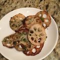 sachinchan's cooksnap of when they made めちゃ美味しい蓮根と青のり最高(^^).