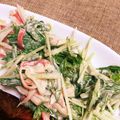作りたがりユウ's cooksnap of when they made あと一品！水菜とカニカマのマヨポンサラダ.