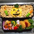 あっ君ママ♪'s cooksnap of when they made 鶏そぼろで簡単ハロウィーンなお弁当.