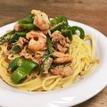 kkk32's cooksnap of when they made しらすとおくらの和風パスタ.