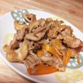 クックADQ9U8☆'s cooksnap of when they made 豚肉とアスパラきのこのバター炒め.