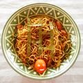 pitachan1's cooksnap of when they made マルちゃん焼そばであみだくじ◉デコ弁.