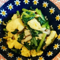 豆ちょぱ's cooksnap of when they made 小松菜とシイタケと炒り卵の小鉢.