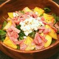 あーこ姐's cooksnap of when they made 柿とカッテージチーズ、ベーコンのサラダ.