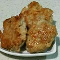 crmvanilla's cooksnap of when they made 節約♡鶏ひき肉で簡単からあげ.