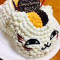 クック0U9TP8☆'s cooksnap of when they made 実物大？にゃんこ先生デコケーキ*誕生日に.