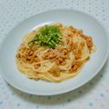まあまま☆0403's cooksnap of when they made ランチに♬爽やか梅の納豆パスタ.