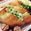 めぱこ's cooksnap of when they made アボカドと焼鮭ディップのバケットサンド.