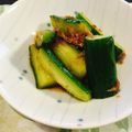 marimoまま's cooksnap of when they made 居酒屋再現メニュー♡ピリ辛おかかキュウリ.