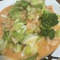 rietan☆'s cooksnap of when they made シーフードとブロッコリーのマヨソース炒め.