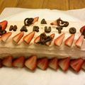 星の瞳のかすみちゃん's cooksnap of when they made クリスマスに♪ピンク色の苺ロールケーキ.