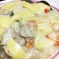 Chunachan's cooksnap of when they made ホワイトシチューのドリア風.