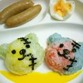 ぽちにゃーん's cooksnap of when they made デコふりで！つぎはぎネコ弁当.