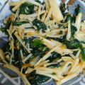 息子は怪獣♪'s cooksnap of when they made 簡単‼ほうれん草とえのきのポン酢炒め.