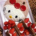 マカなぎ's cooksnap of when they made アンパンマンキティの立体キャラケーキ♡.