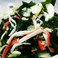 朋ひめ's cooksnap of when they made セロリとワカメとカニカマの酢の物.