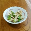 msft5632's cooksnap of when they made ササミとアスパラの麺つゆ和え♪.