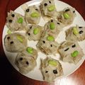 ぶぅぷりん's cooksnap of when they made レンジで簡単！ミイラ男のれんこん焼売.