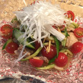 柴犬ボン's cooksnap of when they made レンジ蒸しポークの中華風トマトだれ.
