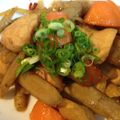 ooei's cooksnap of when they made ご飯が進む♪時短ごぼうと鶏肉の照り煮.