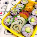 YUH♡ママ's cooksnap of when they made 子供お弁当♪ゆかりのり巻き♡きゅうりＩＮ.