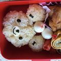 marionchan's cooksnap of when they made キャラ弁＊簡単おにぎり＊くまちゃん弁当.