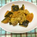 メイジももんじゃ's cooksnap of when they made ハロウィンなので？鶏肉とかぼちゃの煮物.