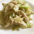 くまよしとチビ's cooksnap of when they made セロリと蒸し鶏のサラダ.