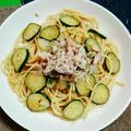 DSK58's cooksnap of when they made ズッキーニとツナの和風パスタ.