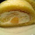 ☆ミチ☆'s cooksnap of when they made ふんわり美味しい♪黄桃のロールケーキ.