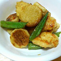 hutaai's cooksnap of when they made 鶏団子と長芋とオクラの照焼き.
