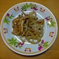 suzumy's cooksnap of when they made レンコンとエリンギの中華炒め.